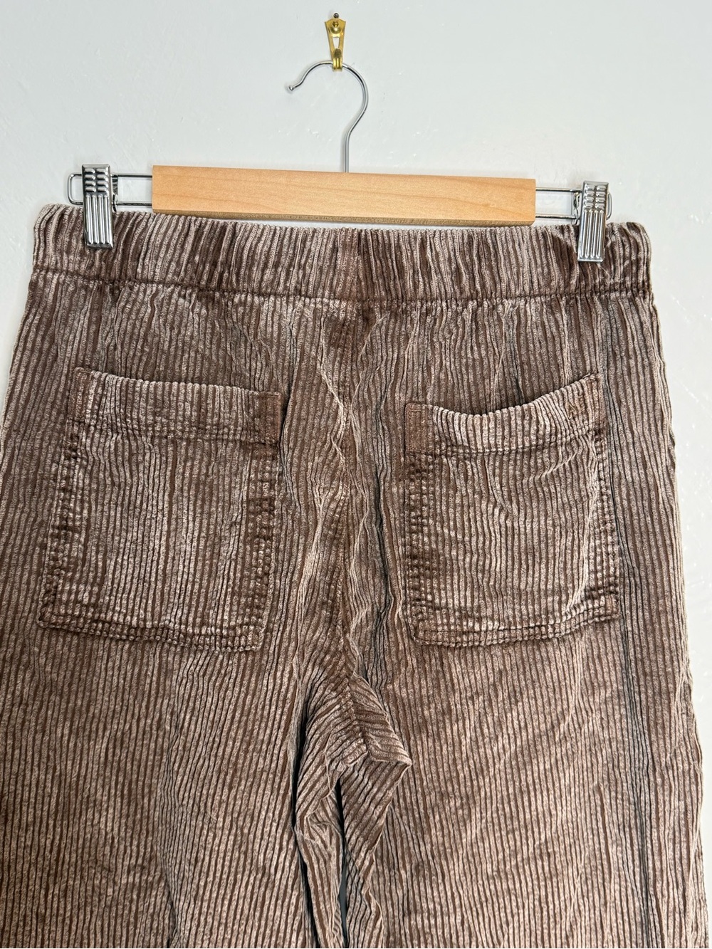 American Eagle Stretch Corduroy Low-Rise Baggy Wide-Leg Pants chocolate brown - Picture 4 of 11